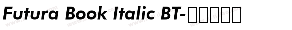 Futura Book Italic BT字体转换